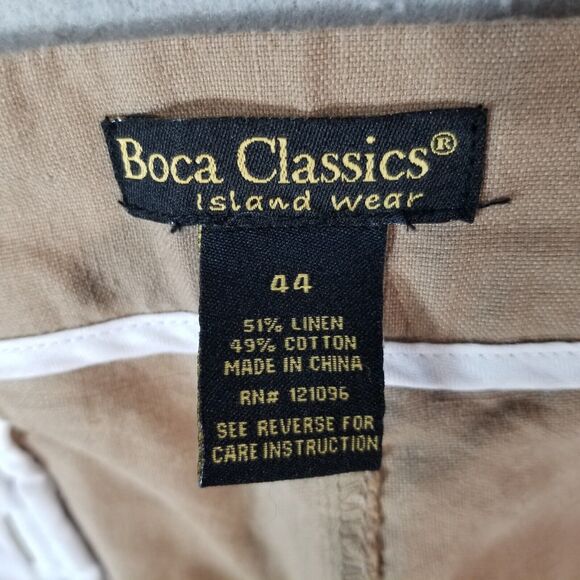 Boca classics cargo shorts men's 44x10 brown Linen blend outdoor - Picture 11 of 11